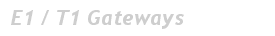 E1 / T1 Gateways