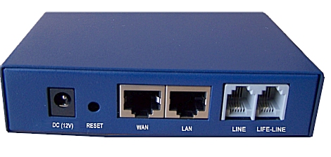 VoIP Broadband ATA supporting SIP, H.323, 2xRJ-45, 1 FXS, 1 PSTN Lifeline