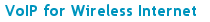 VoIP for Wireless Internet Wi-Fi WiMAX 802.11a 802.11b 802.11c 802.11g mesh