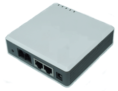 VoIP Broadband Gateway with 1 WAN, 1 LAN, 2 FXS, Support for T.38 Fax & 3-way Conferencing